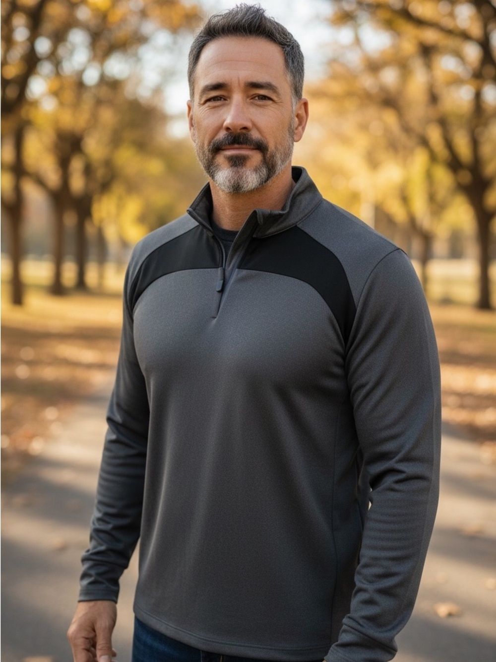 NWT Wilson Charcoal and Black 1/4 Zip Sports Pullover